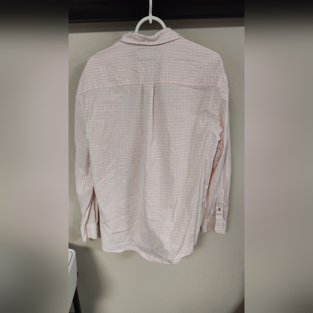 Men's Tommy Hilfiger Pink Plaid Shirt - Size Large - Excellent Condition - Picture 3 of 5